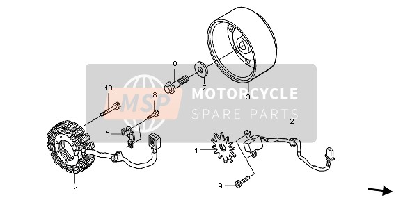 Honda FJS400D 2009 Generatore per un 2009 Honda FJS400D